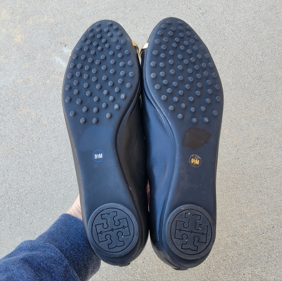 Tory Burch Pacey Cap Toe Black Patent Leather Ballet Flat Women's Size 9.5 - Picture 6 of 8